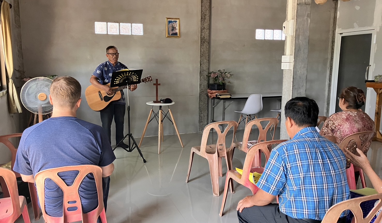 First worship service at Ditch County Evangelism Center